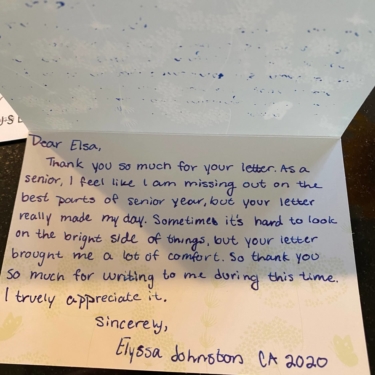 Letter From Elyssa