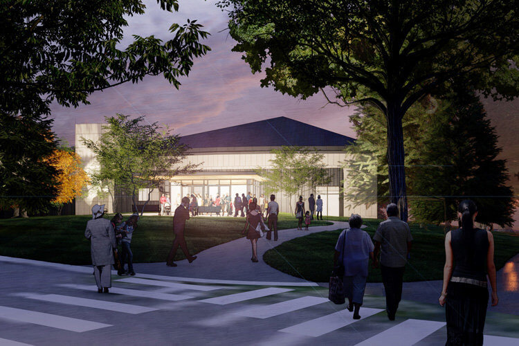 A rendering of the new Performing Arts Center