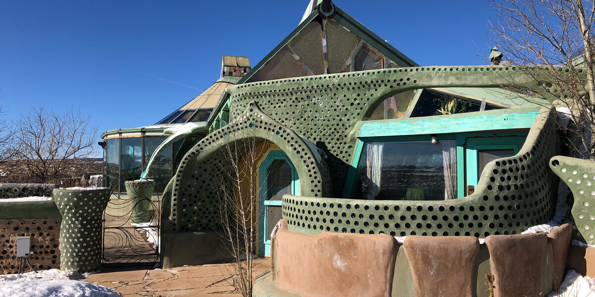 he Phoenix Earthship exterior in Taos, New Mexico. Photo by Adam Meltzer