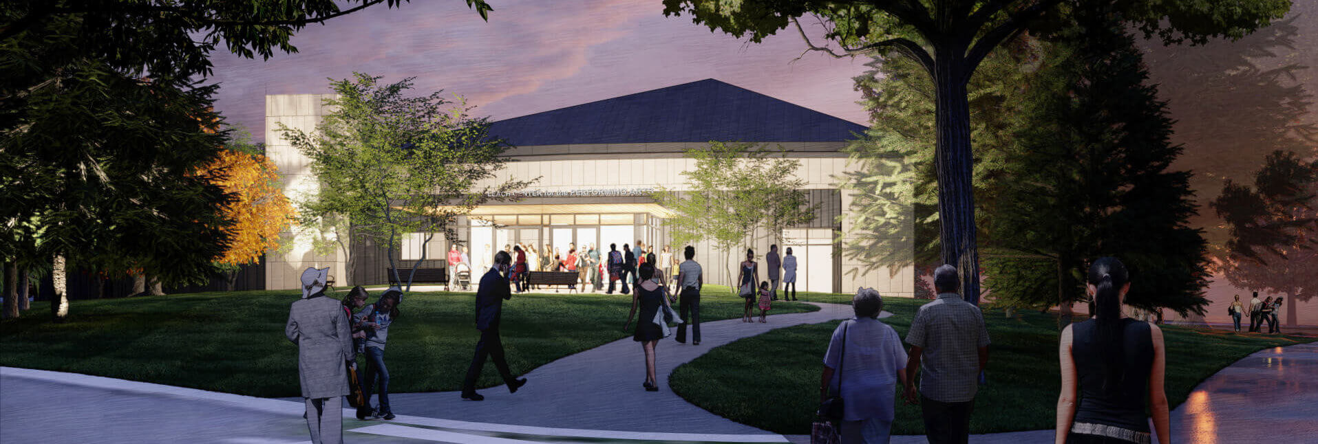 Rendering of Colorado Academy’s Leach Center for the Performing Arts.