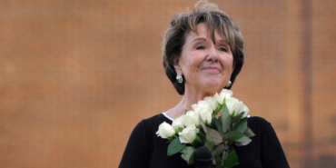 Cindy Jordan enjoys her final choir concert as director of vocal music at Colorado Academy.