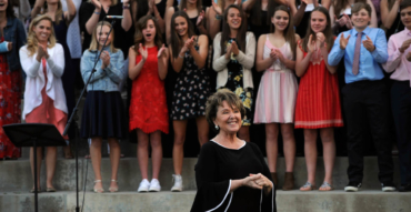 Cindy Jordan at her final choir concert.