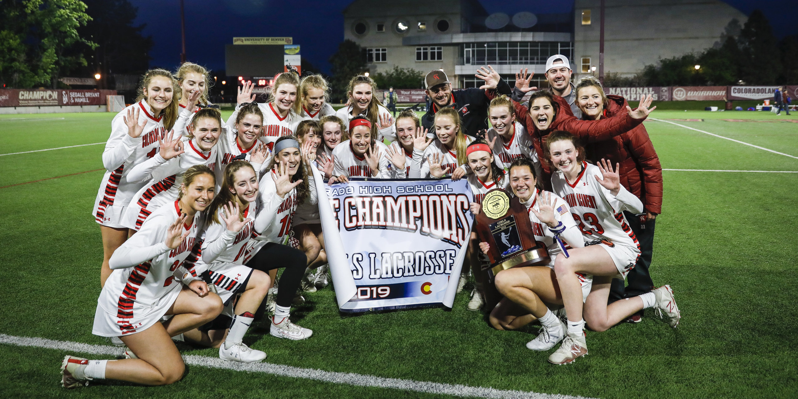 Colorado Academy beat Cherry Creek, 9-5 to take e their fifth straight Girls Lacrosse State Championship.