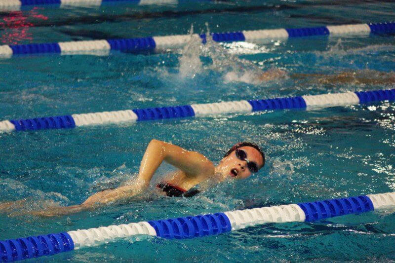 CA girls swimming competed against Kent Denver at its first meet of the season.
