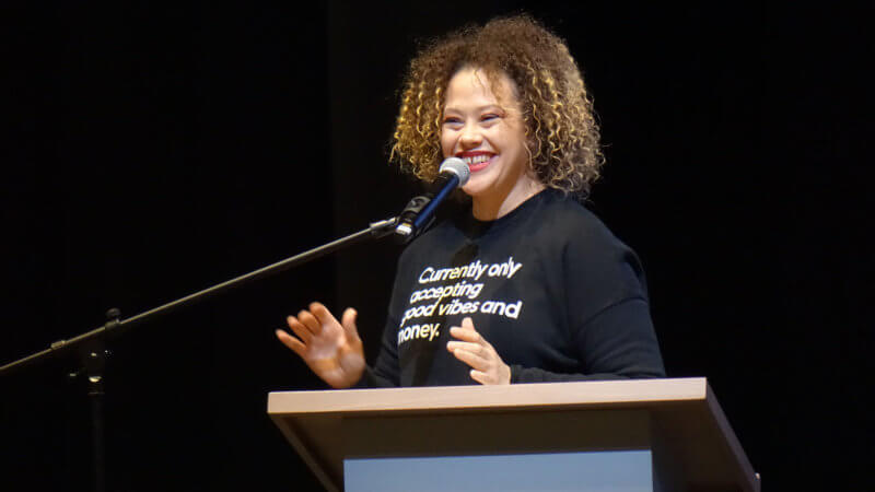 Denver-based artist, educator, and slam poet Suzi Q. Smith performed her poetry and shared stories of her advocacy work at CA's PlatFORUM.