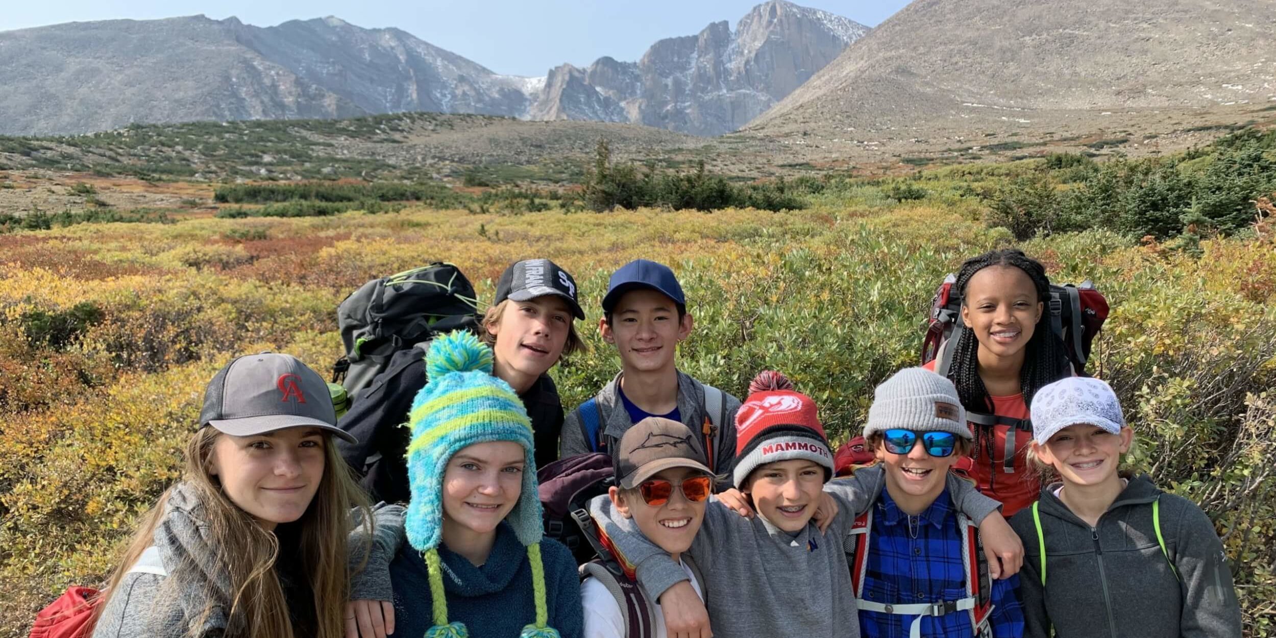 CA Eighth Graders backpacked for three days and two nights in Rocky Mountain National Park.